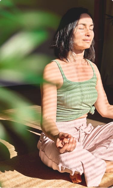 Woman practicing mindfulness and meditation